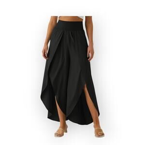Halara Breezeful High Waisted Palazzo Pants Wide Leg Flowy Black XL NWT Flowy
